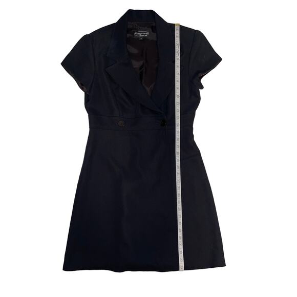 Nanette Lepore Short Sleeve Collared Black Mini Dress Size 8 - Picture 8 of 12
